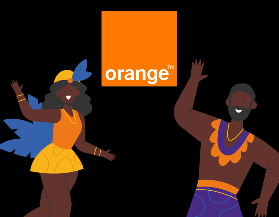 Vignette Carnaval Orange Caraibes